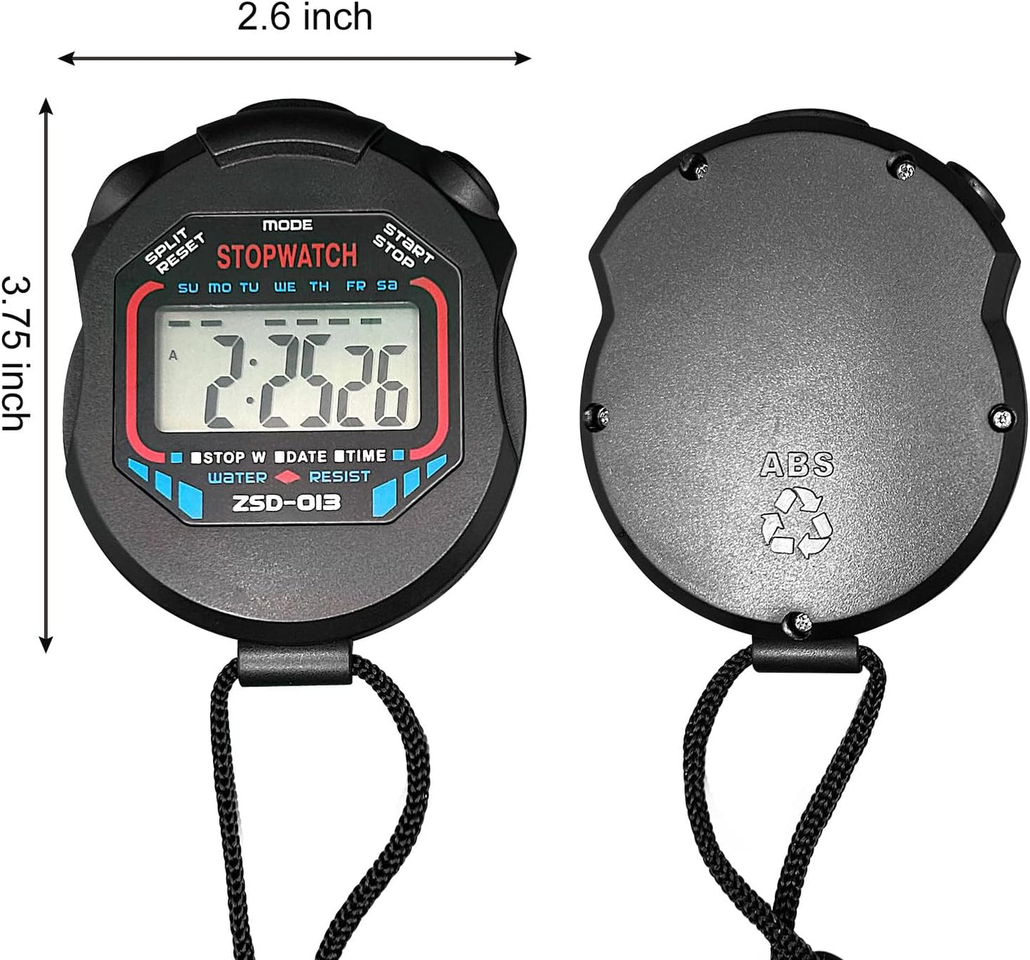 Digital Stopwatch-Sports Timer Set Multi-Function Professional Handeled Electronic Large Display (Style A)