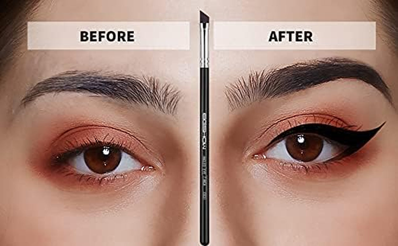 Eyeliner Makeup Brush 2PCS Makeup Angle Eyebrow Kabuki Brushes, Portable Eye Powder Foundation Brush, Beauty Cosmetic Tool (E835)