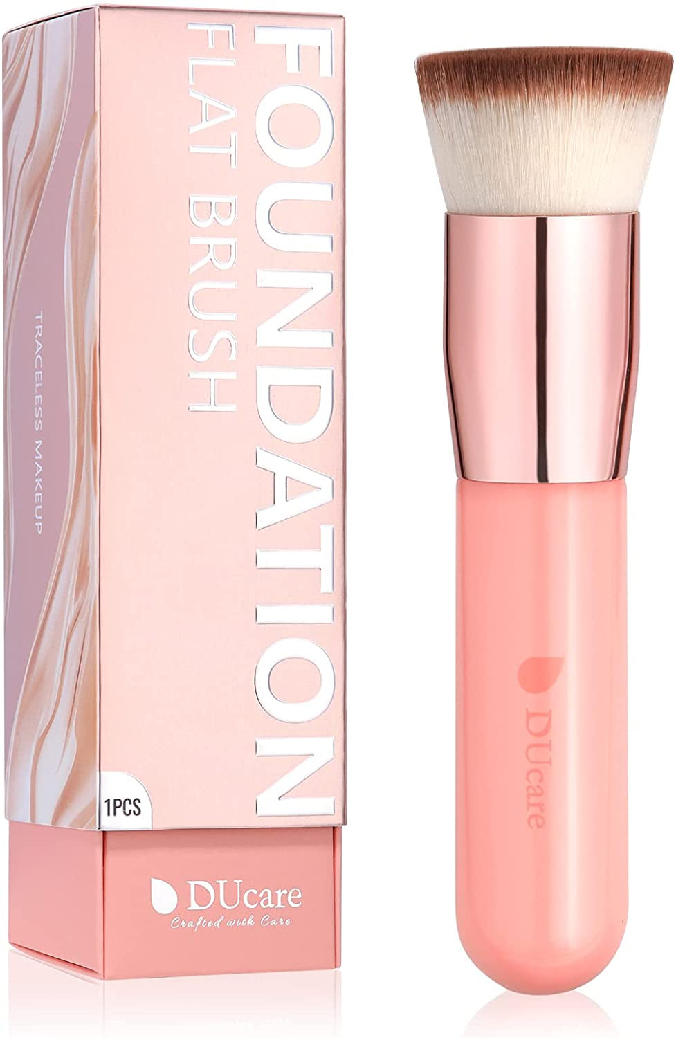 Foundation Brush Kabuki Make up Brush Flat Top Makeup Brushes Perfect for Blending Liquid, Cream or Flawless Powder Cosmetics - Buffing, Stippling, Concealer