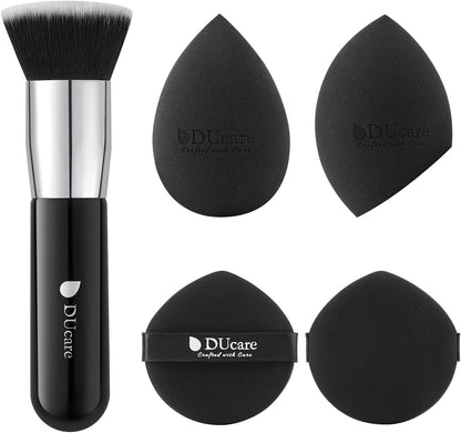 Foundation Brush Kabuki Make up Brush Flat Top Makeup Brushes Perfect for Blending Liquid, Cream or Flawless Powder Cosmetics - Buffing, Stippling, Concealer