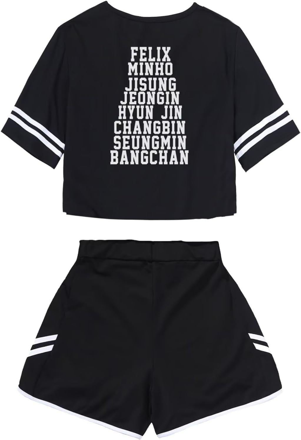 Kpop Stray Kids Shirt + Shorts Set Merch Hyunjin Felix Leeknow Bangchan Changbin Seungmin Shorts T-Shirt Tee