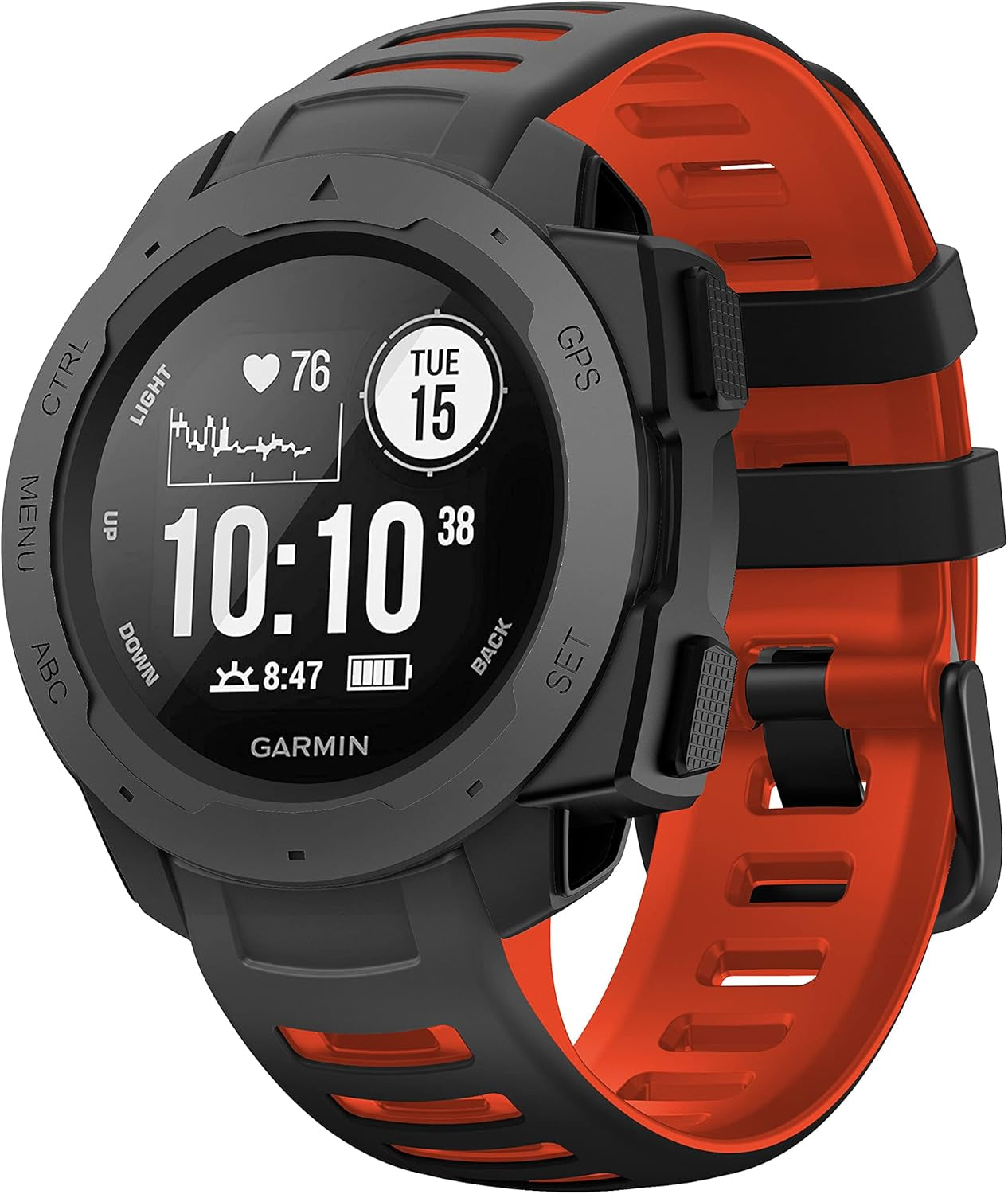 Instinct Band, Soft Silicone Replacement Watch Strap ONLY Compatible Instinct Sports GPS Smart Watch with Adapter Tools