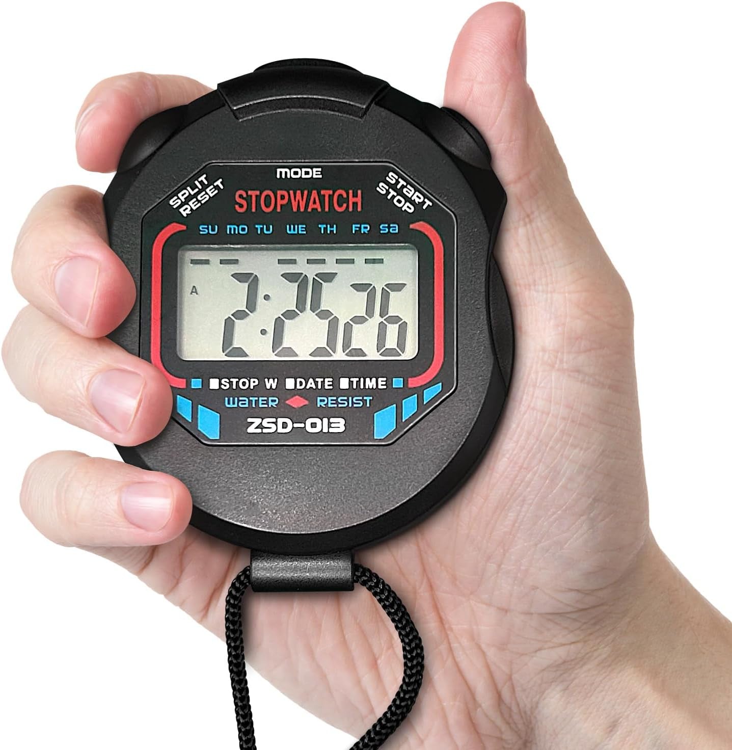 Digital Stopwatch-Sports Timer Set Multi-Function Professional Handeled Electronic Large Display (Style A)