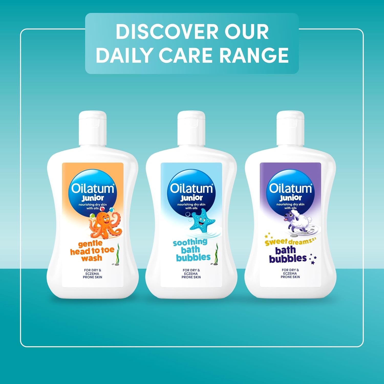 Junior Soothing Bath Bubbles, for Dry, Sensitive & Eczema-Prone Skin, Gentle Cleanser Soothes & Moisturise Delicate Skin, Everyday Use for Babies & Children, Fragrance Free, 1 X 300Ml