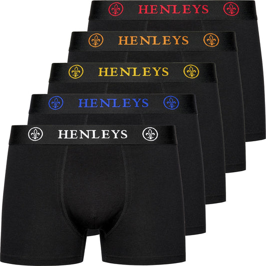 Mens 5/6/7 Pack Multipack Boxers Underwear Trunks Shorts HENLEYS Underpant Boxer