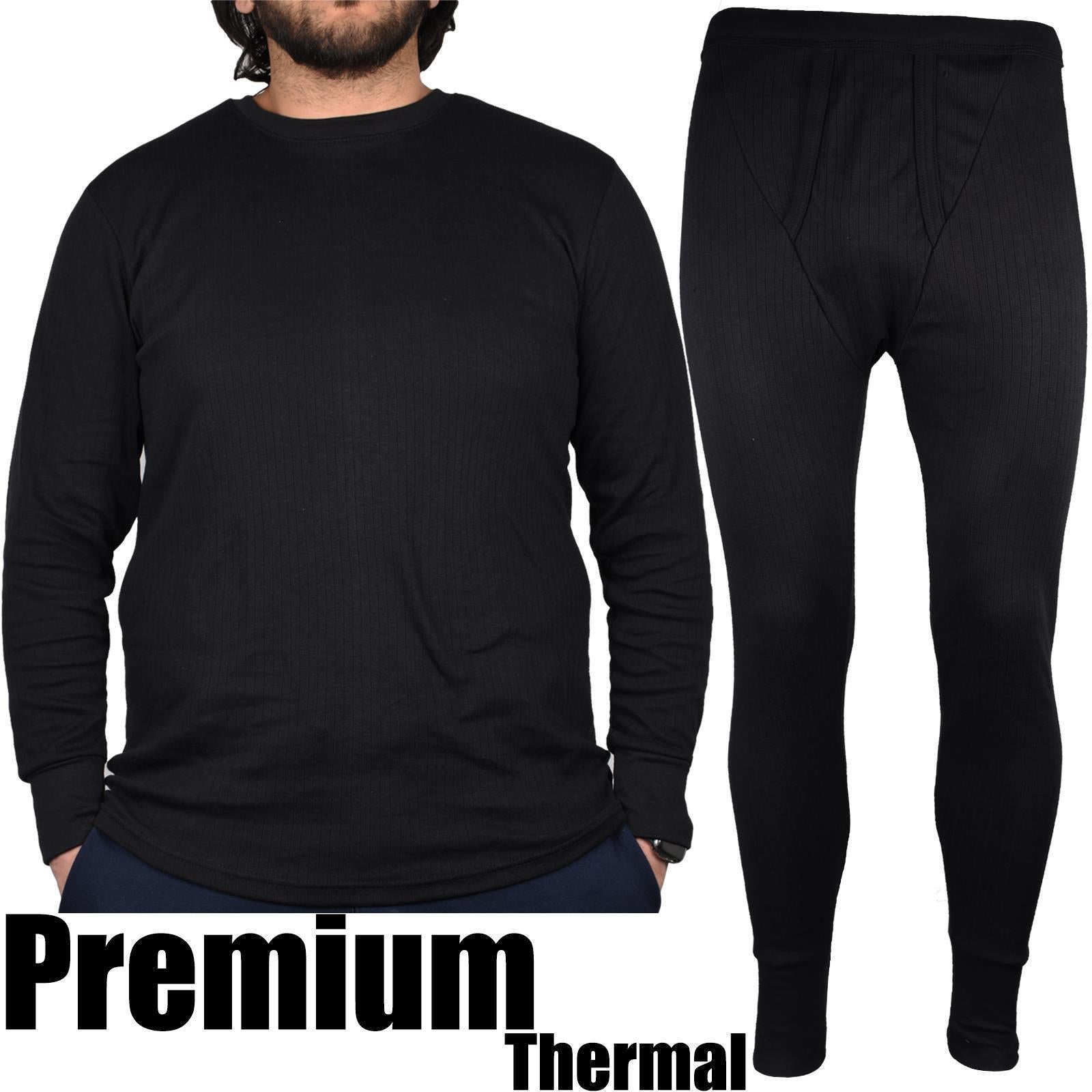 Mens Thermal Long Johns Top Bottom Underwear Base Layer Premium Quality Full Set