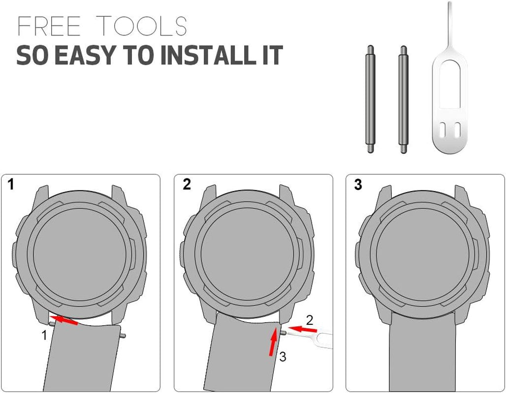 Instinct Band, Soft Silicone Replacement Watch Strap ONLY Compatible Instinct Sports GPS Smart Watch with Adapter Tools