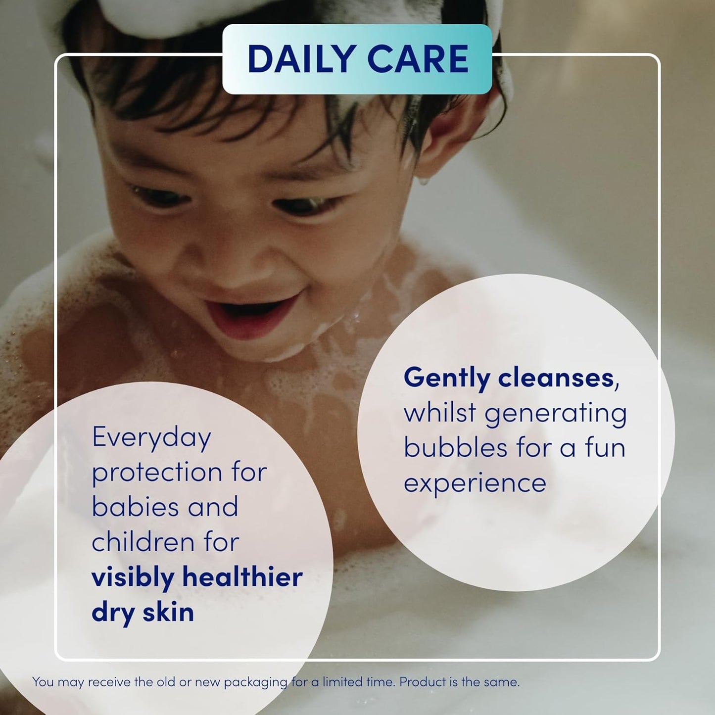 Junior Soothing Bath Bubbles, for Dry, Sensitive & Eczema-Prone Skin, Gentle Cleanser Soothes & Moisturise Delicate Skin, Everyday Use for Babies & Children, Fragrance Free, 1 X 300Ml