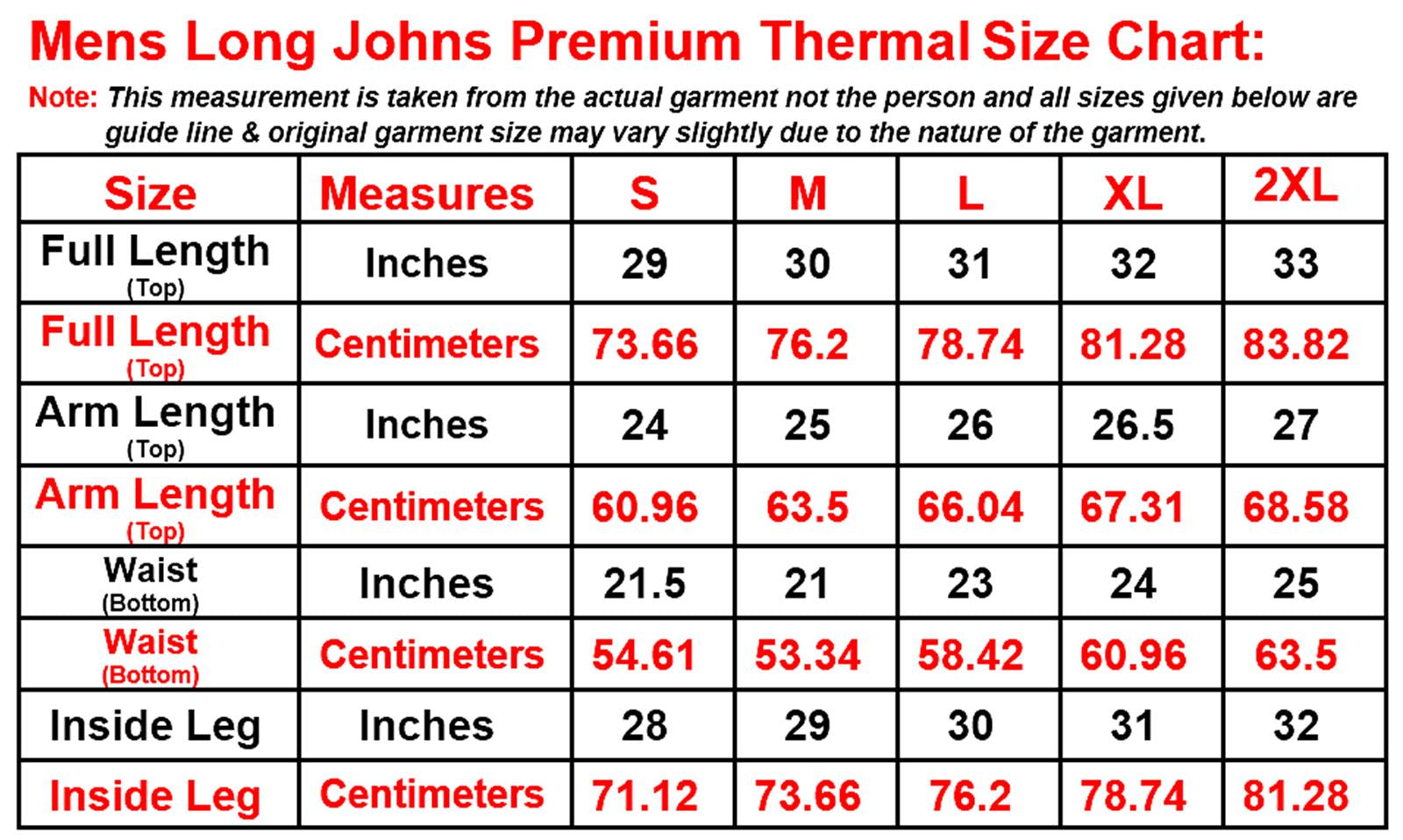 Mens Thermal Long Johns Top Bottom Underwear Base Layer Premium Quality Full Set