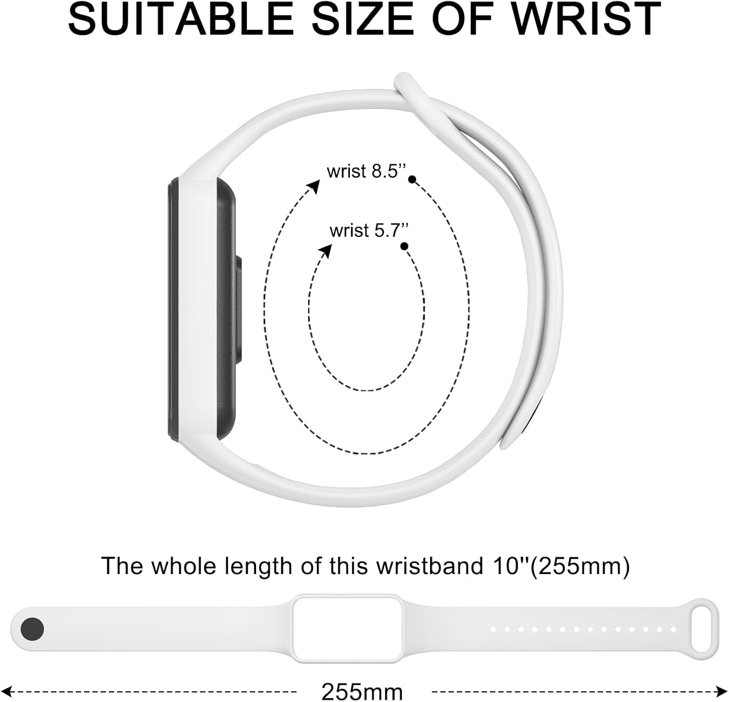 Bands for Amazfit Band 7 Straps, 4-Pack Soft Silicone Sport Replacement Bracelet Strap for Amazfit Band 7 Fitness & Health Tracker Women Men