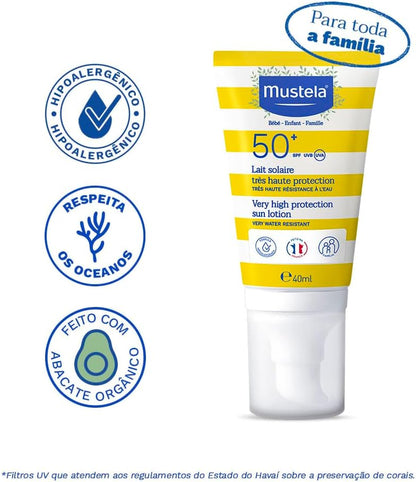 Very High Protection SPF 50+ Sun Lotion for the Face, 40 Ml