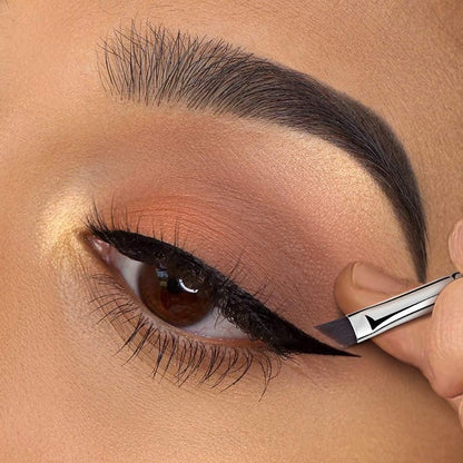 Eyeliner Makeup Brush 2PCS Makeup Angle Eyebrow Kabuki Brushes, Portable Eye Powder Foundation Brush, Beauty Cosmetic Tool (E835)