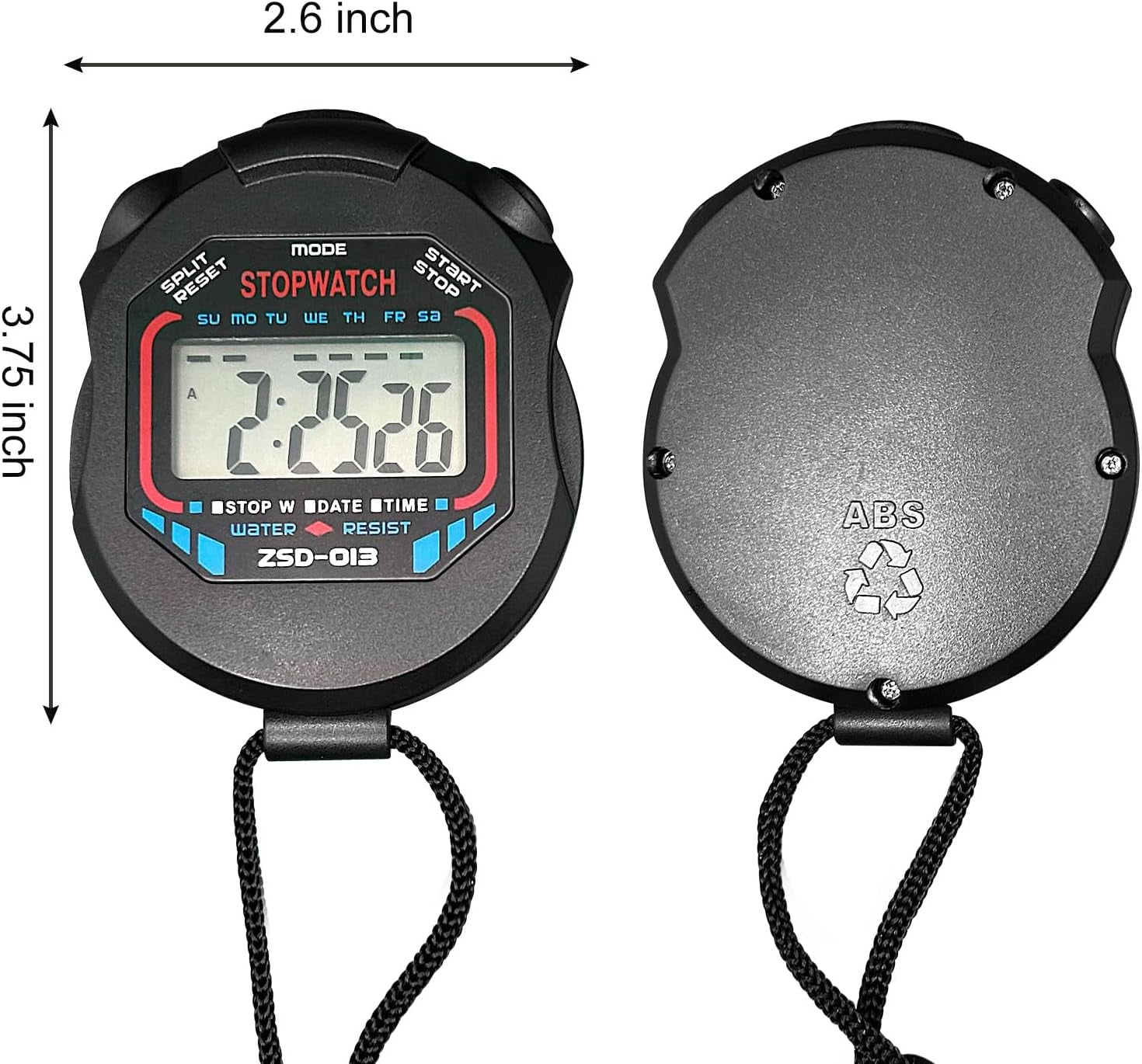 Digital Stopwatch-Sports Timer Set Multi-Function Professional Handeled Electronic Large Display (Style A)