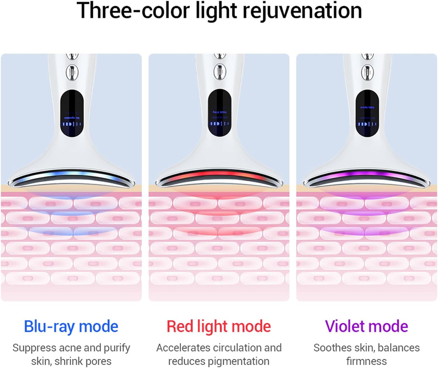Face Massager，Anti-Wrinkle Face Device，Portable Skin Tightening Beauty Toning Device with 45 ±5°C Heat and 4 Massage Modes for Skintightening & Neck Lifting EMS Massage Face Toning Firming (Gradient)