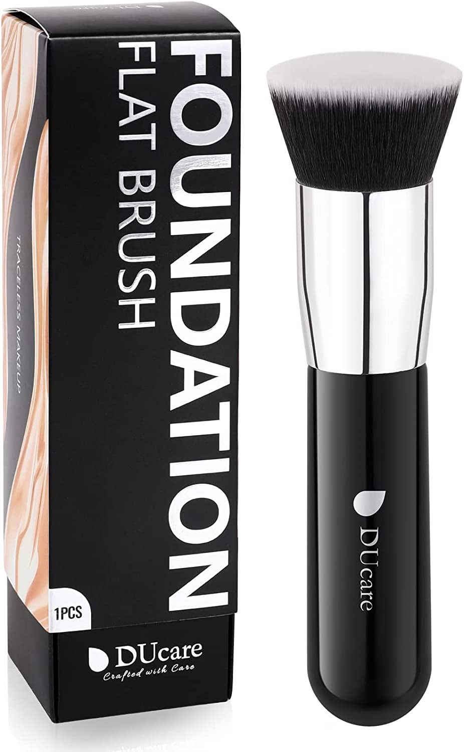 Foundation Brush Kabuki Make up Brush Flat Top Makeup Brushes Perfect for Blending Liquid, Cream or Flawless Powder Cosmetics - Buffing, Stippling, Concealer
